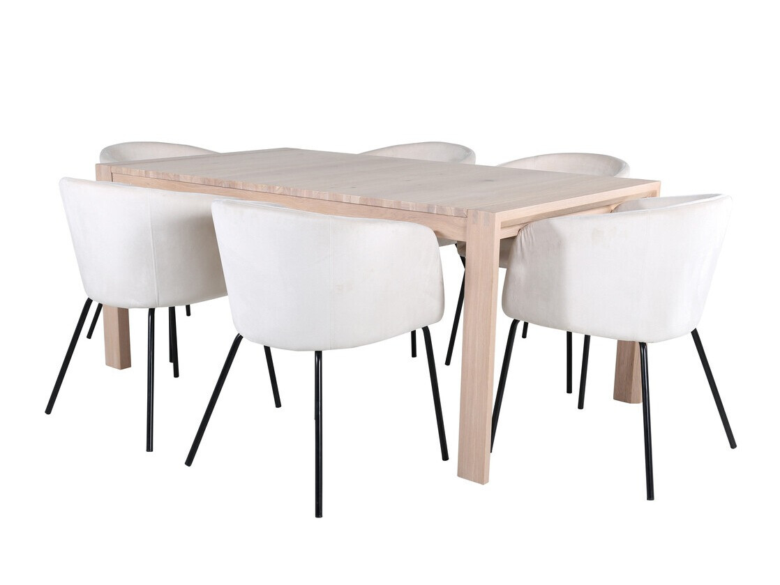 Set sala da pranzo Dallas 2955 (Beige + Nero)