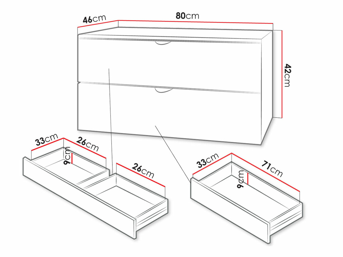 Comodino da bagno per lavandino Matrix (Bianco)