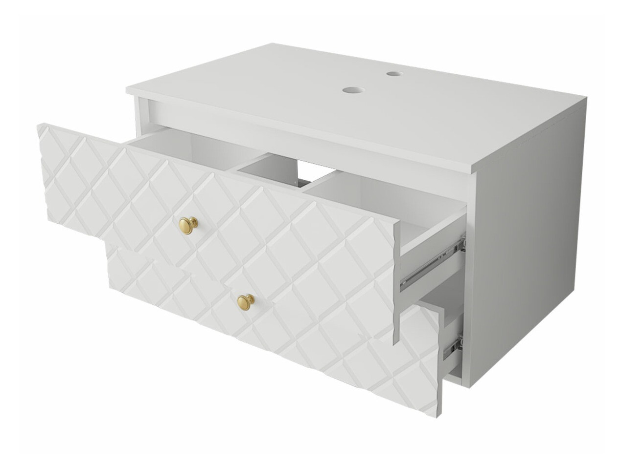 Comodino da bagno per lavandino Mircalu 100 (Bianco)