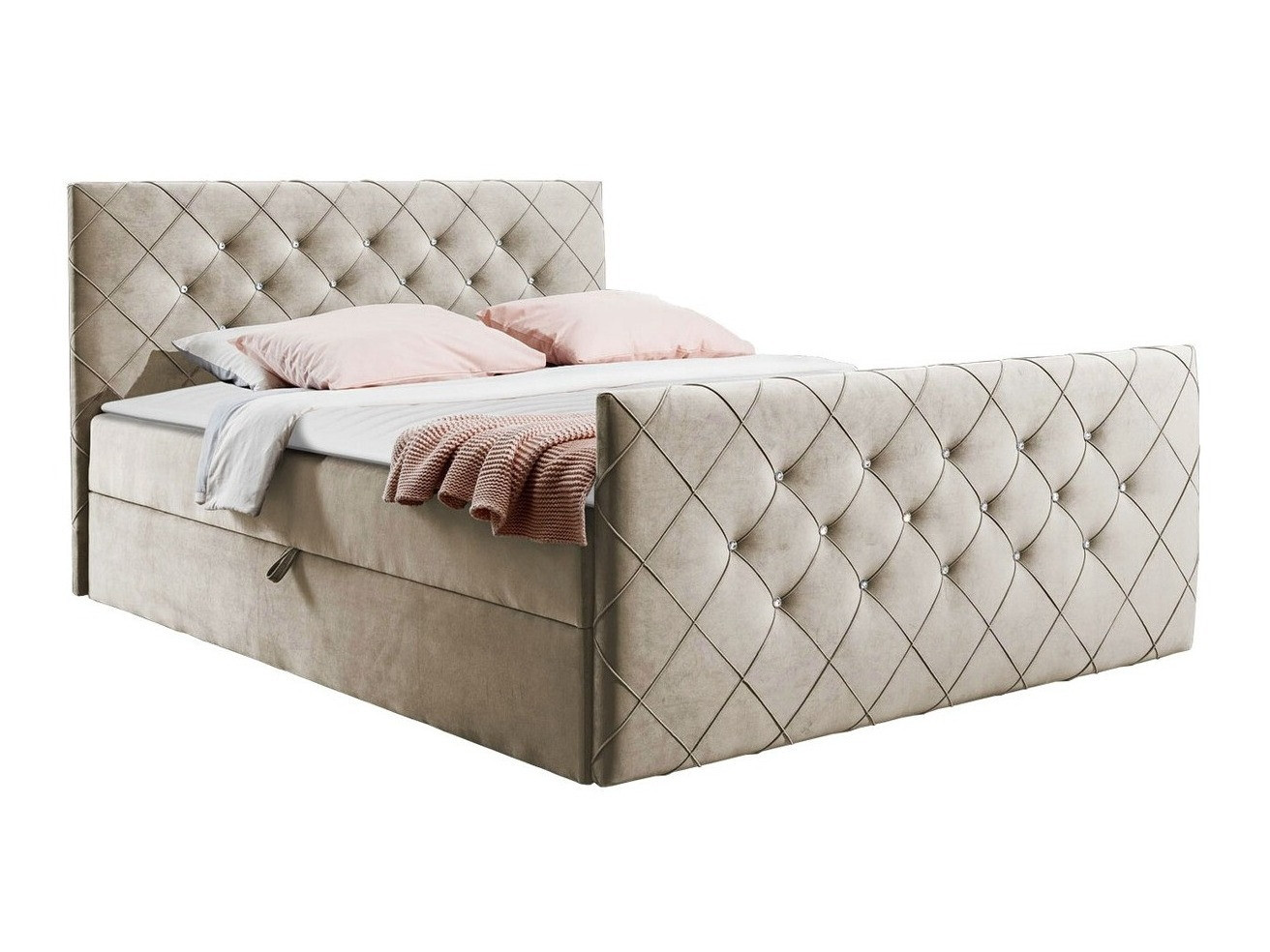 Letto continentale Carmen (Amor Velvet 4303)