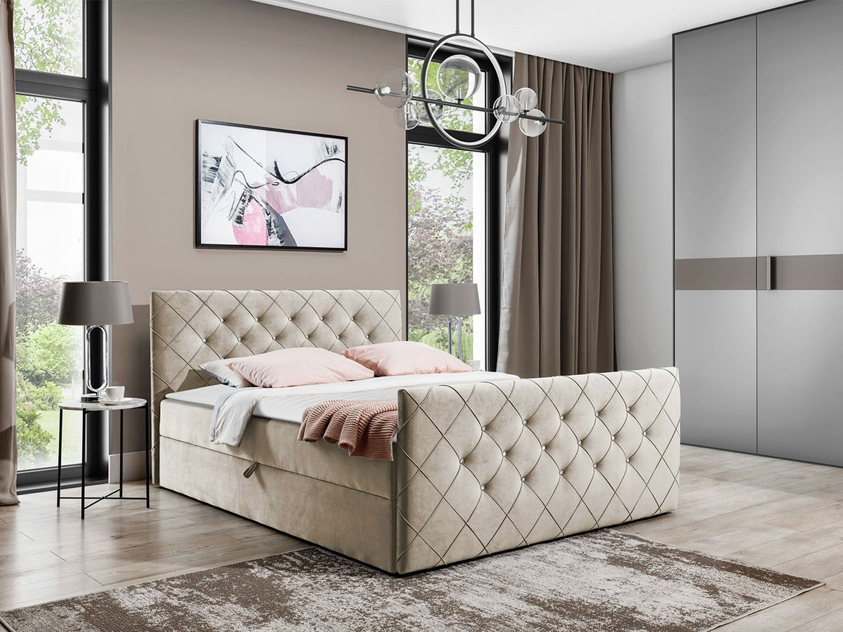 Letto continentale Carmen (Amor Velvet 4303)