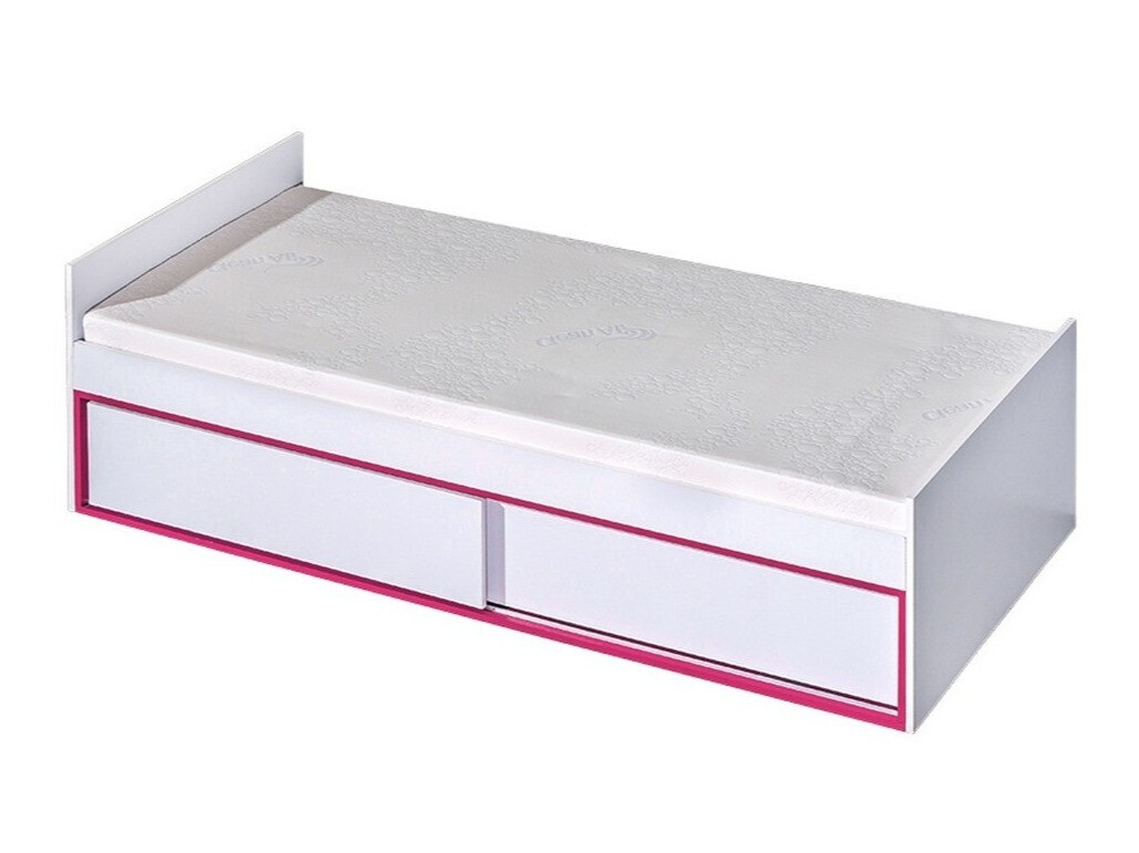 Letto Lorlare 114 (Bianco + Fucsia)