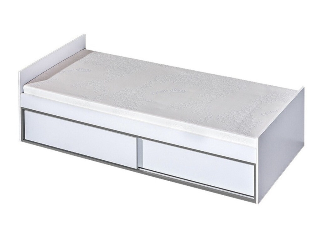 Letto Lorlare 114 (Bianco + Grigio)
