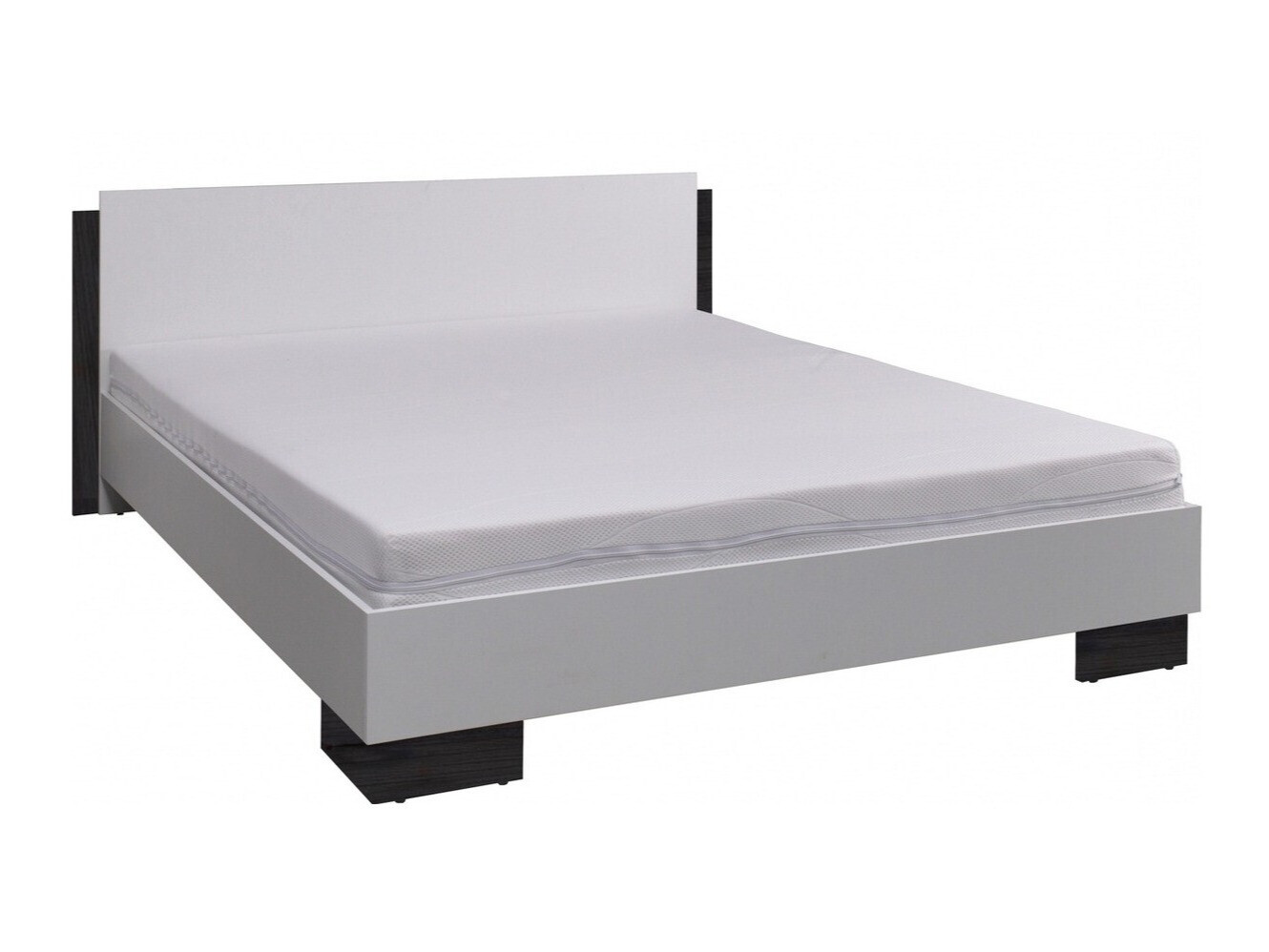 Letto Murrieta 110 (Bianco + Nero lucido)