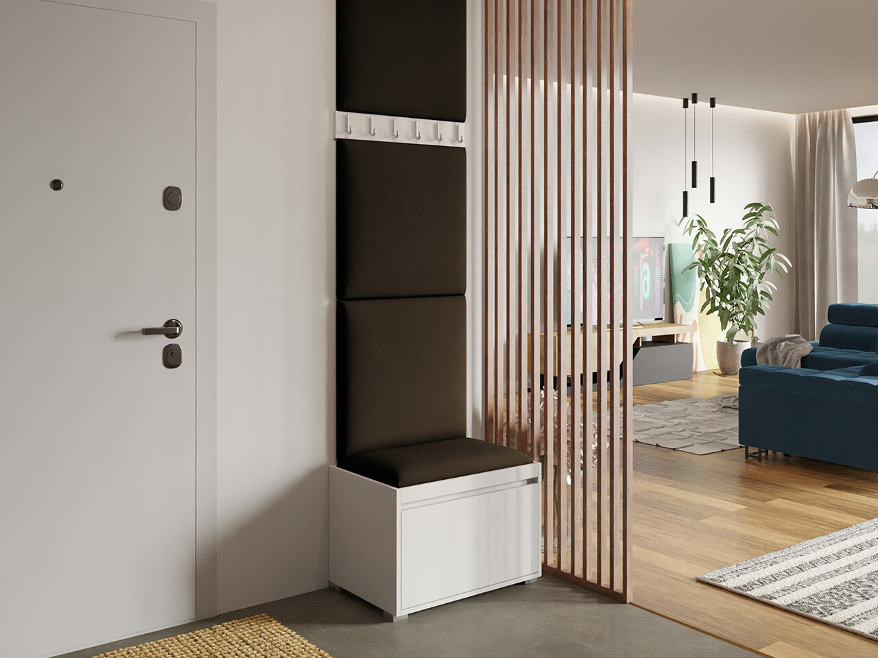 Set arredo da corridoio Comfivo Pinus IX (Bianco + Manila 04)
