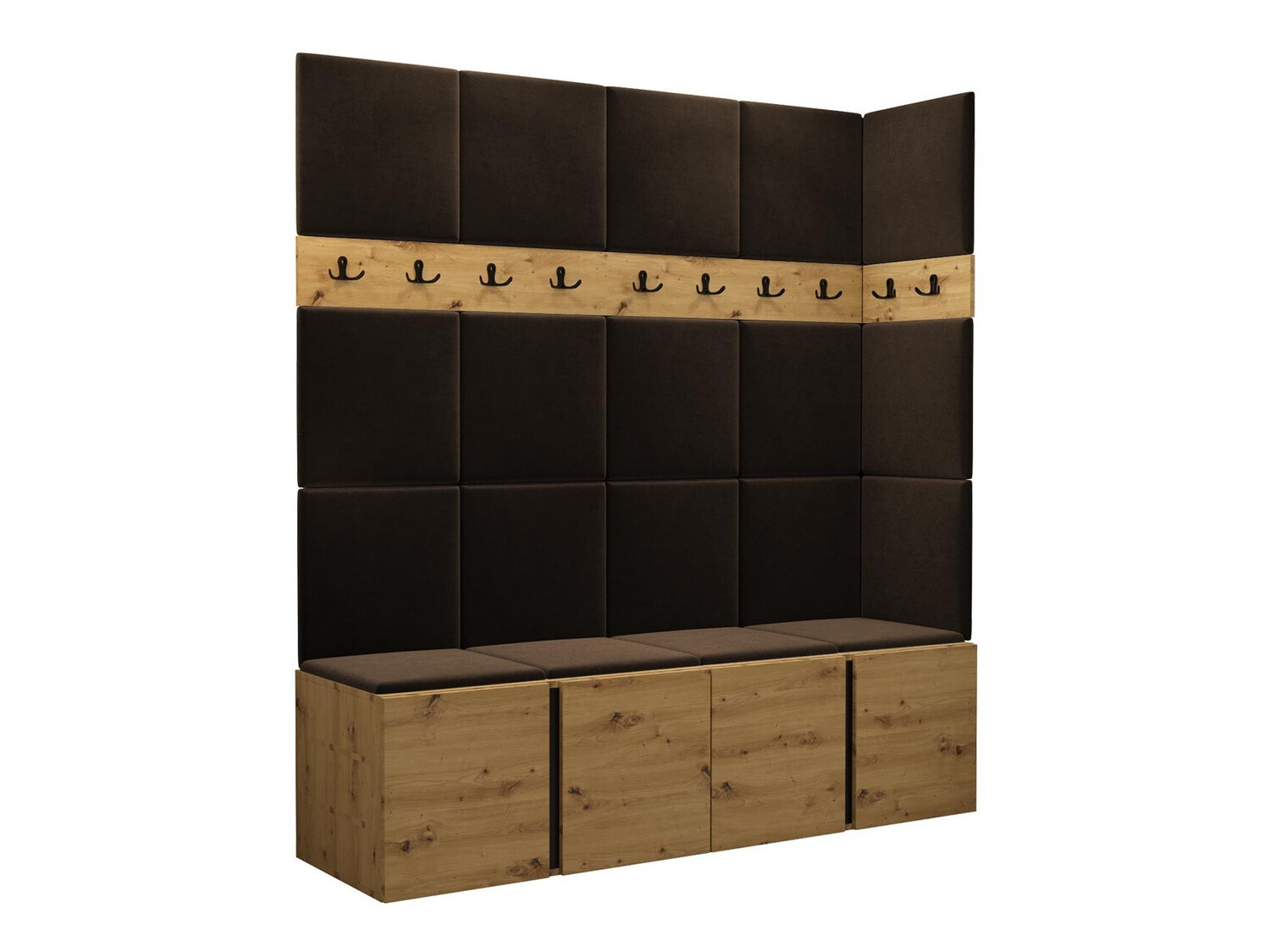 Set arredo da corridoio Pinis II (Rovere Artisan)