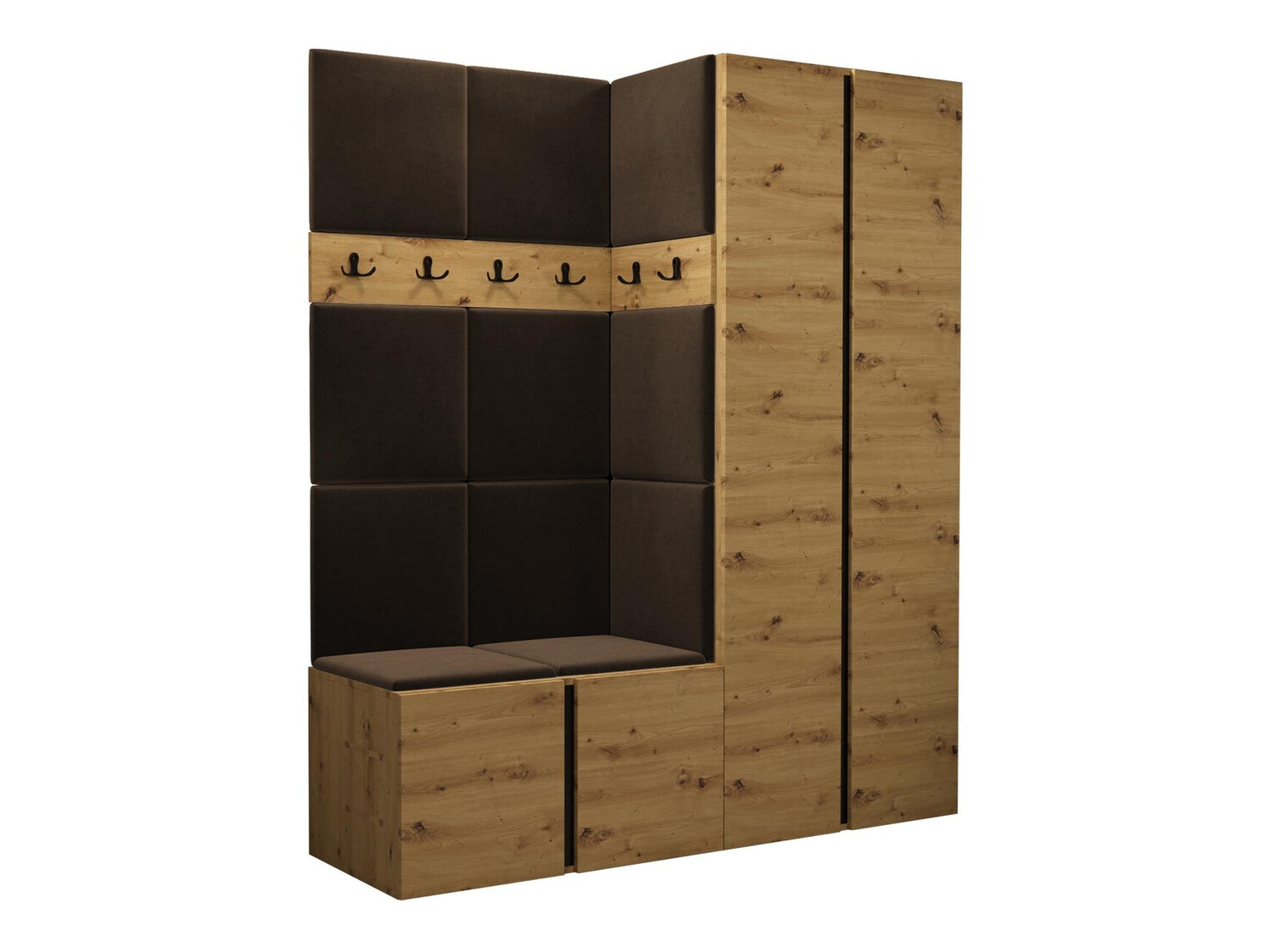 Set arredo da corridoio Pinis III (Rovere Artisan)