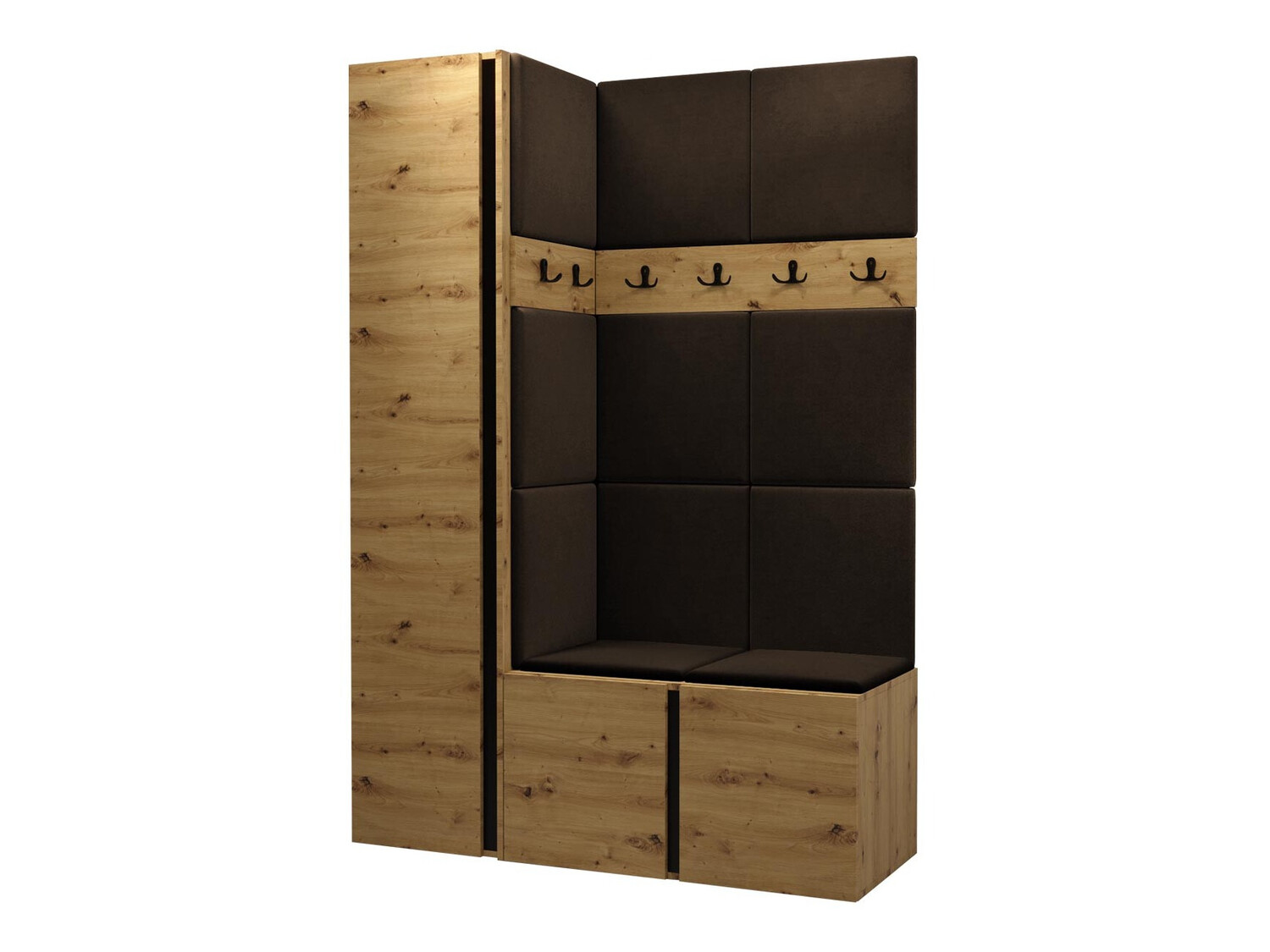 Set arredo da corridoio Pinis IX (Rovere Artisan)
