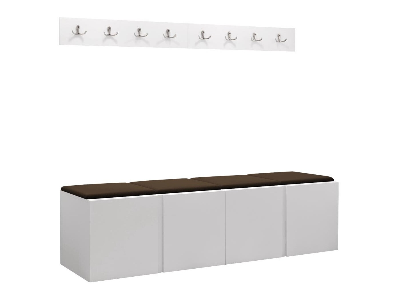 Set arredo da corridoio Pinis VII (Bianco)