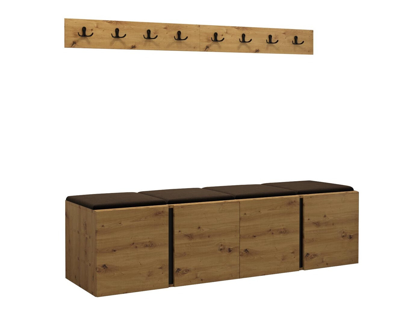 Set arredo da corridoio Pinis VII (Rovere Artisan)