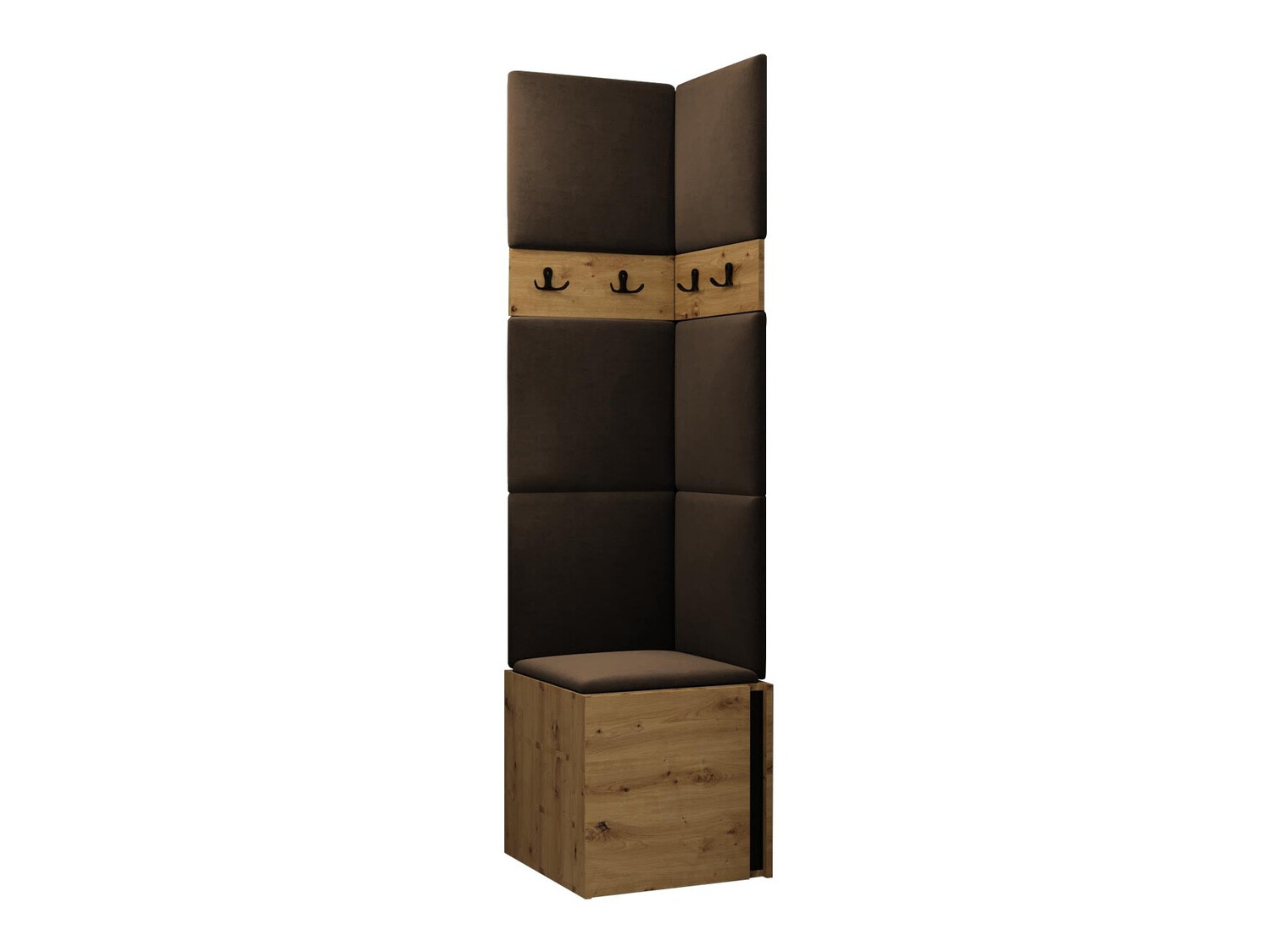 Set arredo da corridoio Pinis XXI (Rovere Artisan + Nero)