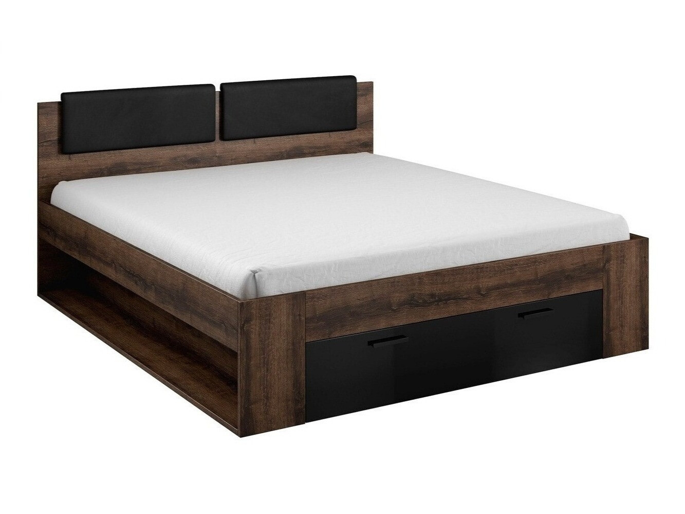 Letto Levruvu 106 (Quercia del Monastery + Nero lucido)