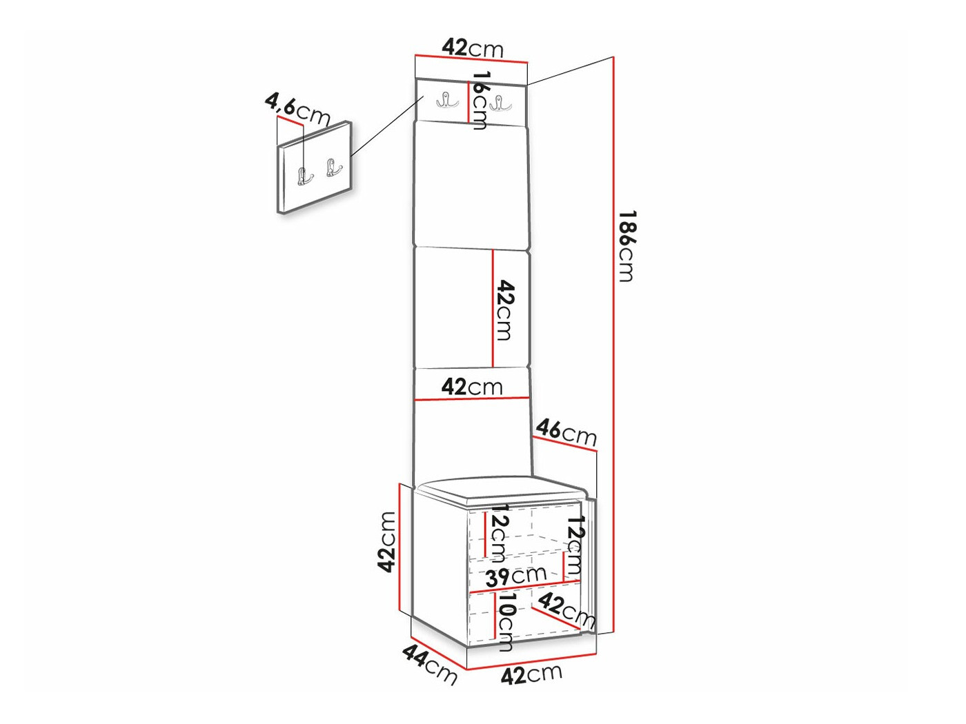 Set arredo da corridoio Hartford 378 (Manila 04)