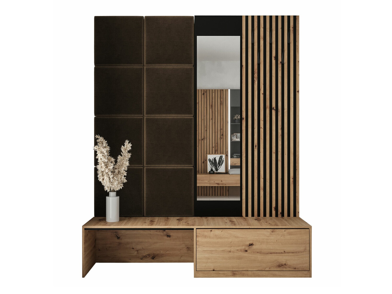 Set arredo da corridoio Fabor (Rovere Artisan + Manila 04)