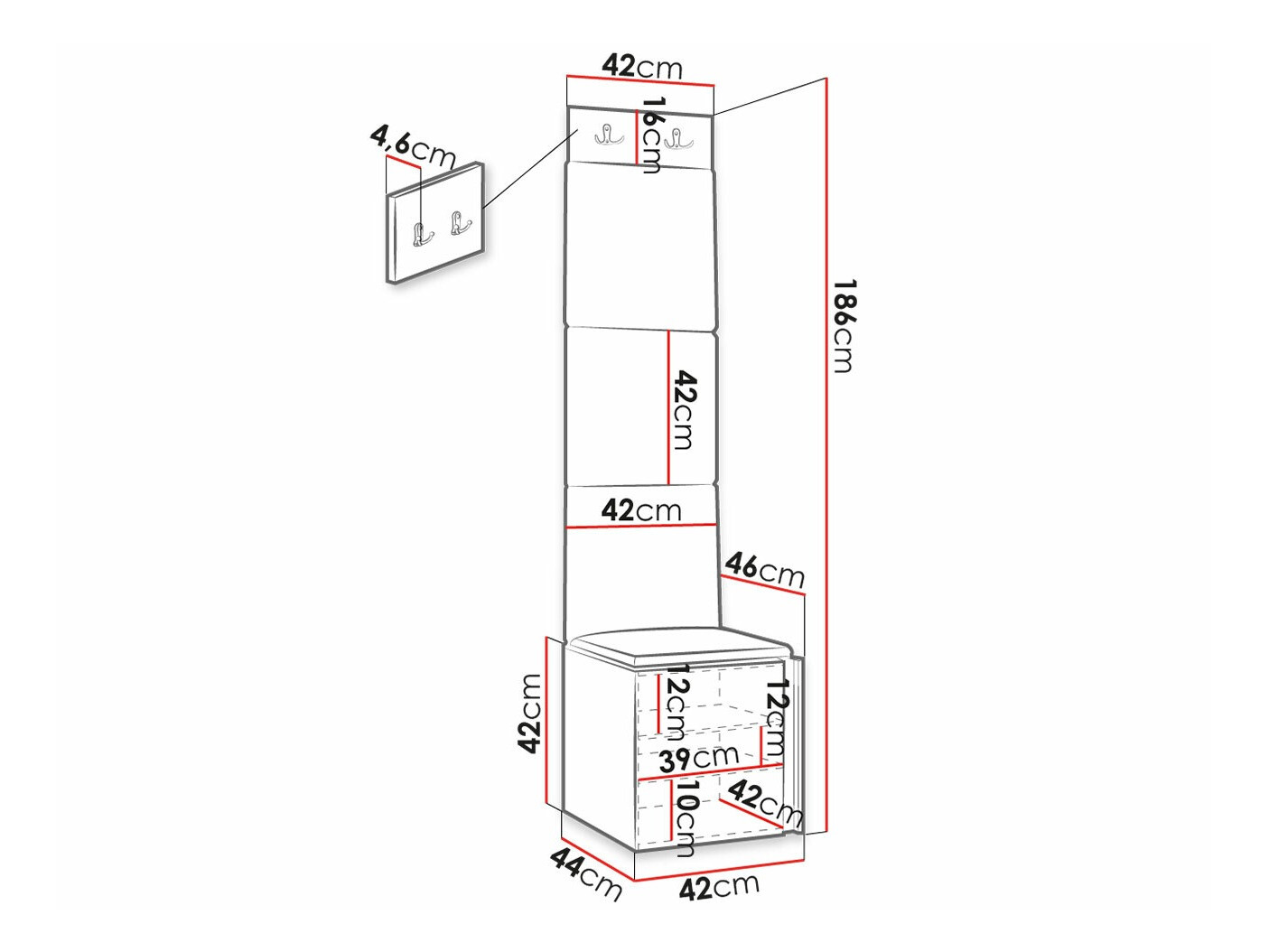Set arredo da corridoio Hartford 386 (Manila 04)