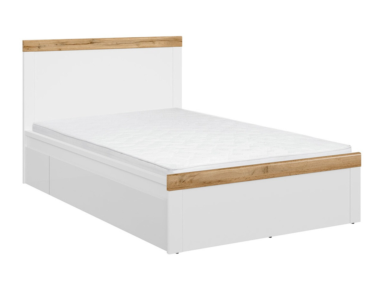 Letto Sonsoru 115 (Bianco + Bianco lucido + Quercia di Wotan)