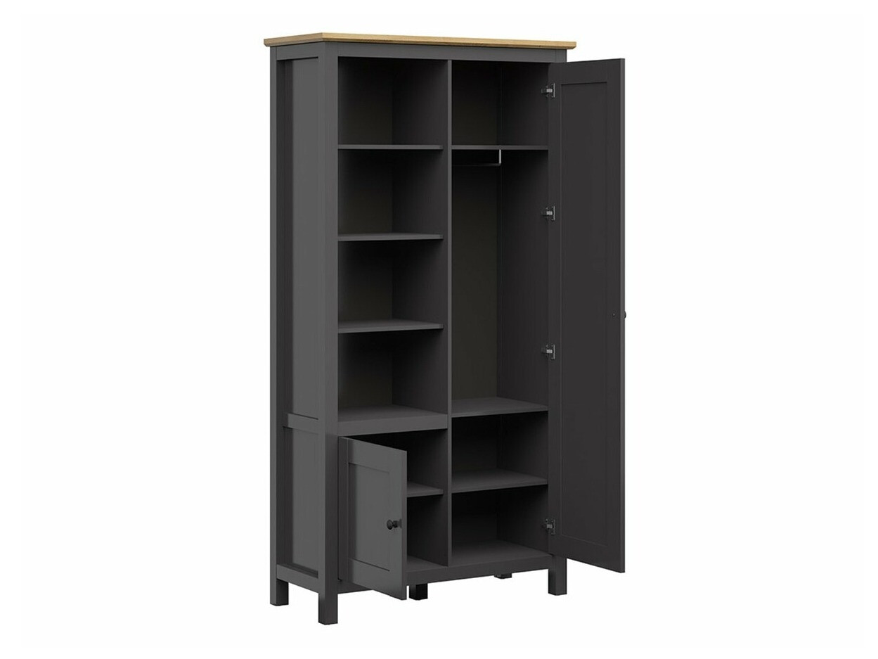 Armadio Sordoro 128 (Grafite + Rovere Artisan)