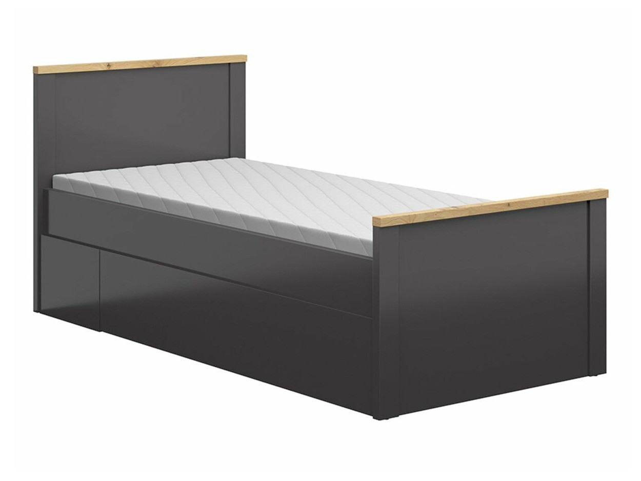 Letto Sordoro 132 (Grafite + Rovere Artisan)