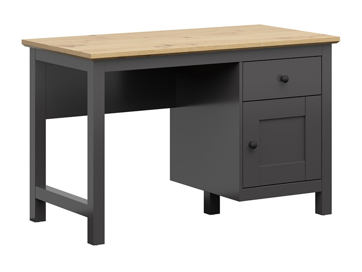 Scrivania da ufficio Sordoro 129 (Grafite + Rovere Artisan)