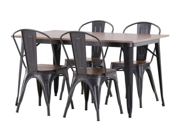 Set sala da pranzo Dallas 3366 (Noce + Grigio scuro)