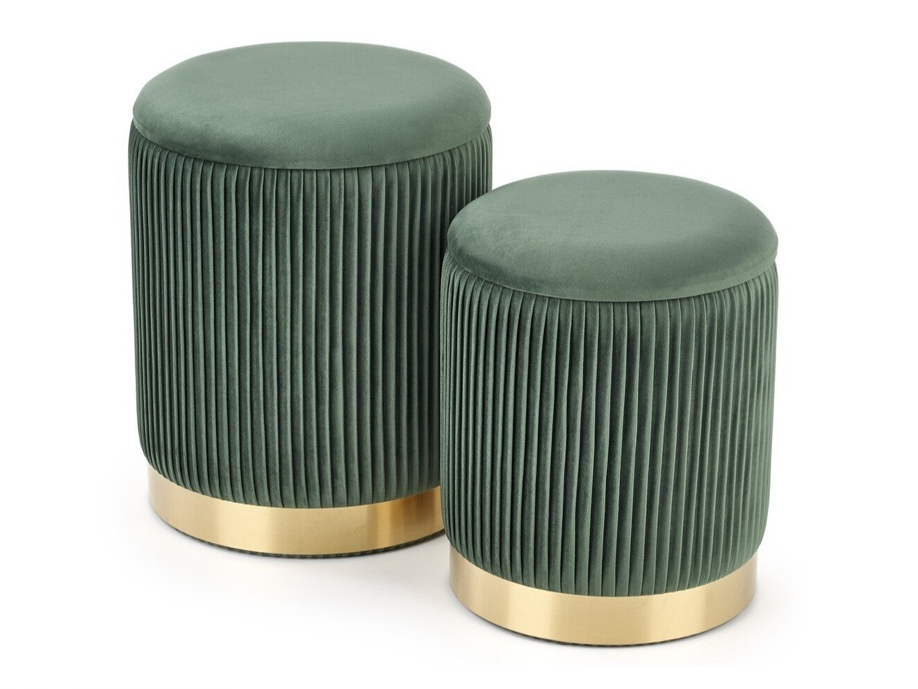 Set di pouf Houston 1153 (Verde scuro)