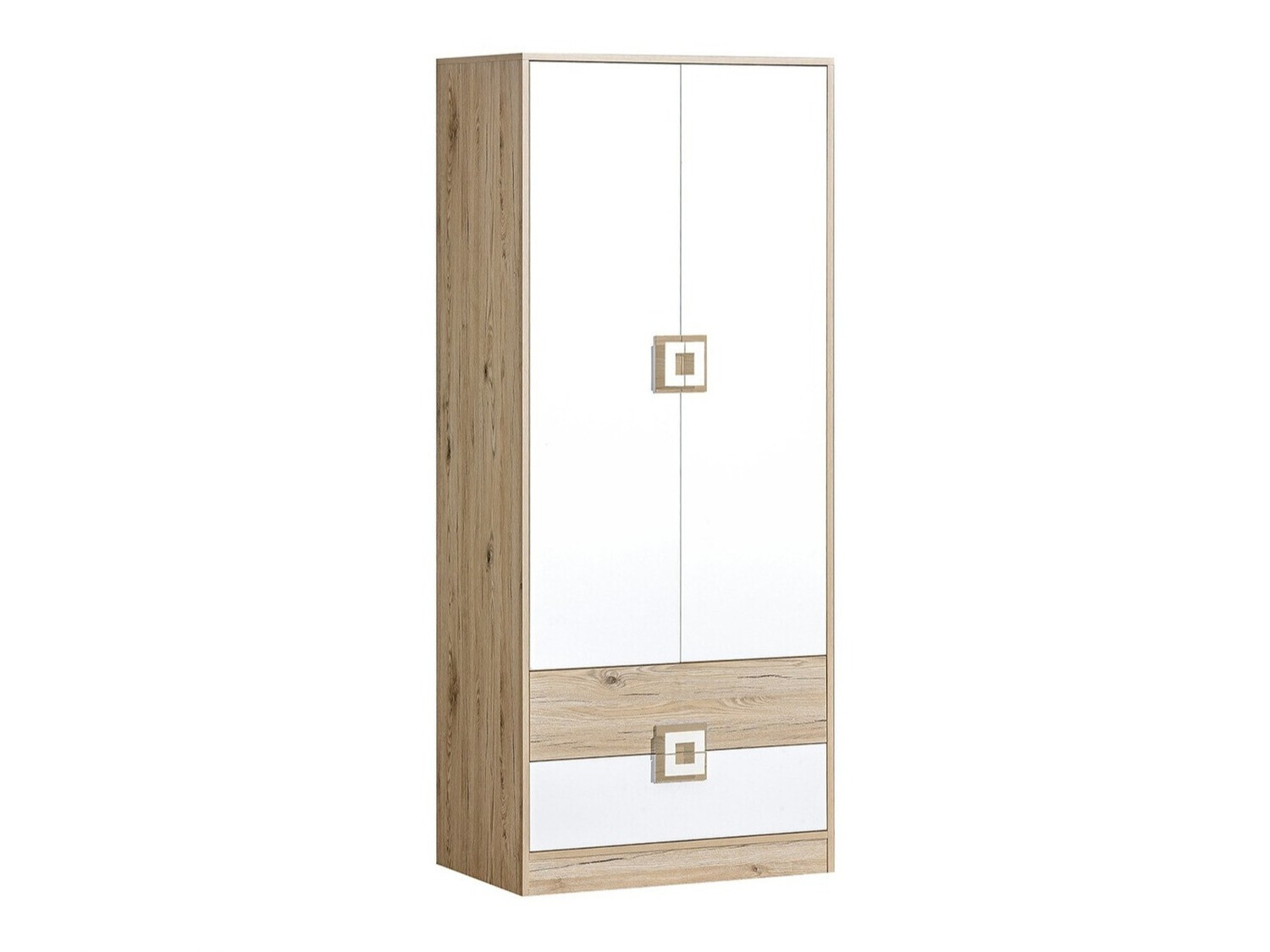 Armadio Balvire 102 (Rovere chiaro + Bianco)