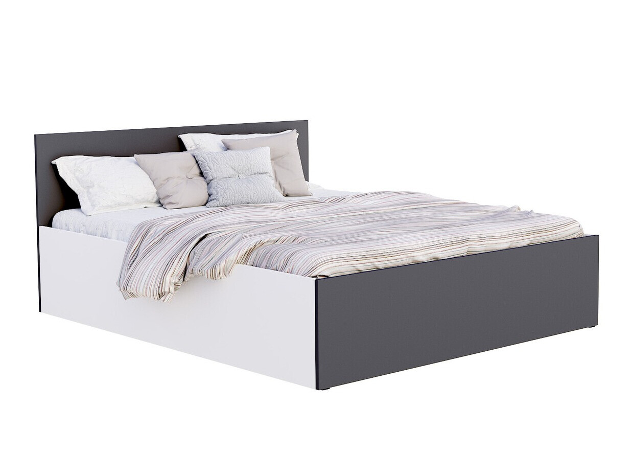 Letto Aurora 157 (Bianco + Grigio)