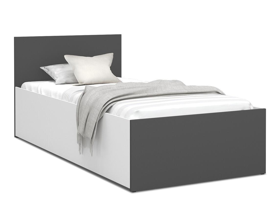 Letto Aurora 157 (Bianco + Grigio)