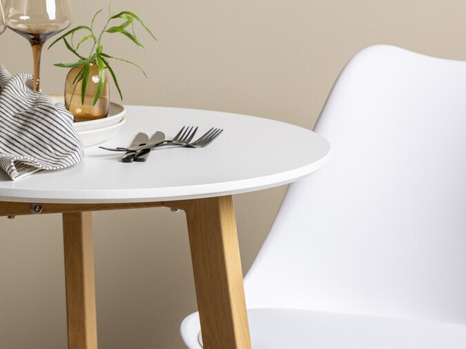 Set sala da pranzo Dallas 3781 (Bianco + Nocciola)