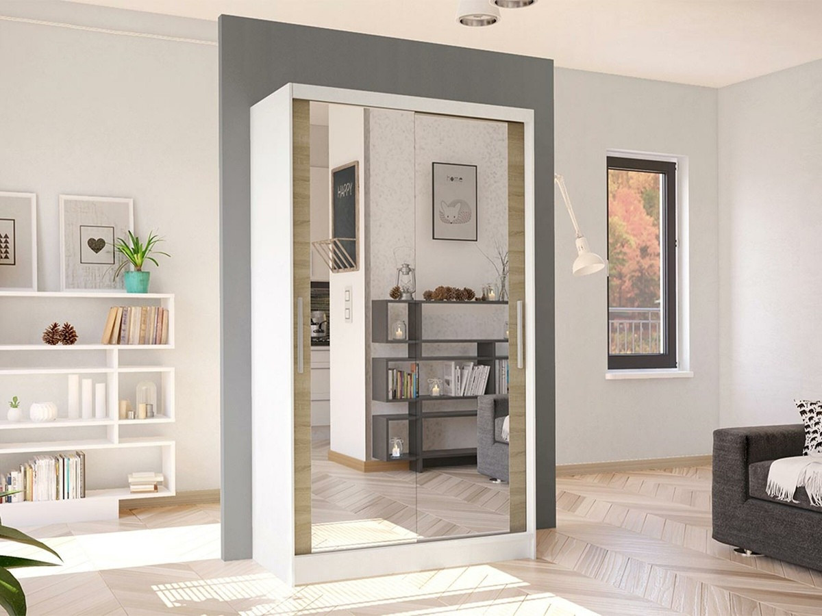 Armadio Closico Structor VII (Bianco + Sonoma quercia)