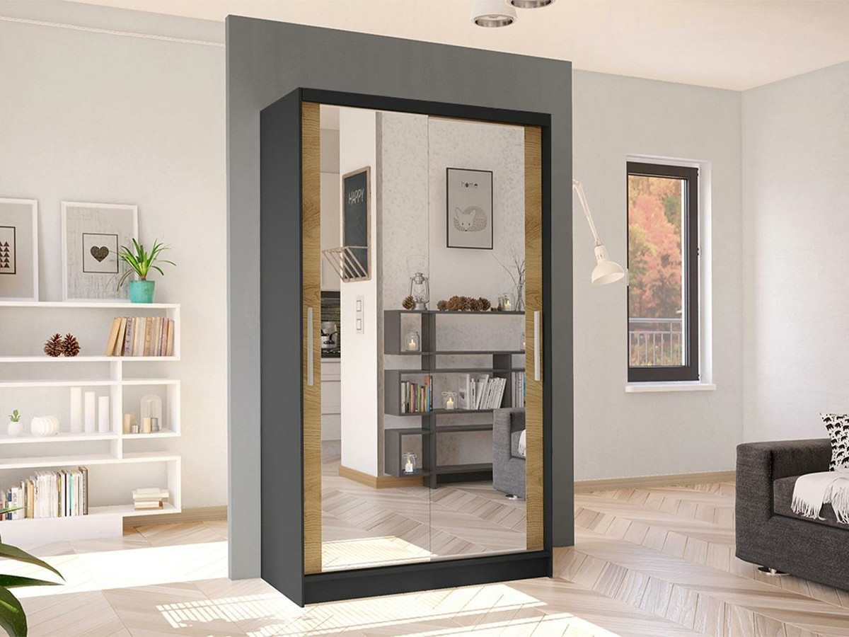 Armadio Closico Structor VII (Nero + Rovere Artisan)