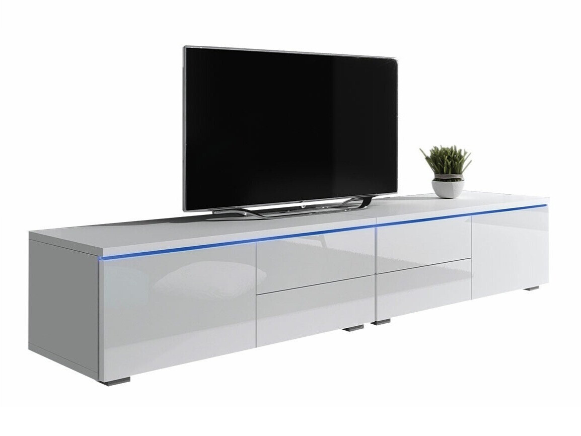 Mobile porta TV Hortus (Bianco + Bianco lucido)