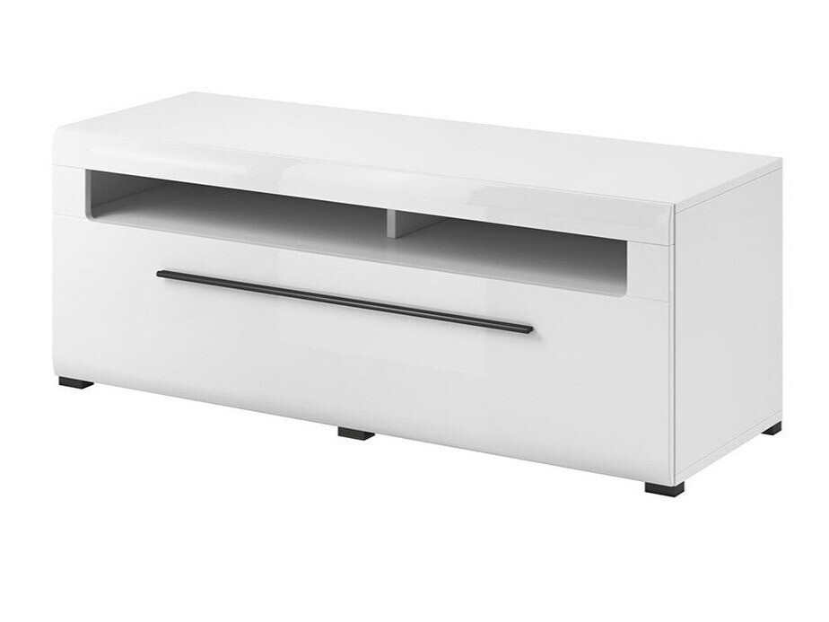 Mobile porta TV Ophsalu 103 (Bianco + Bianco lucido)