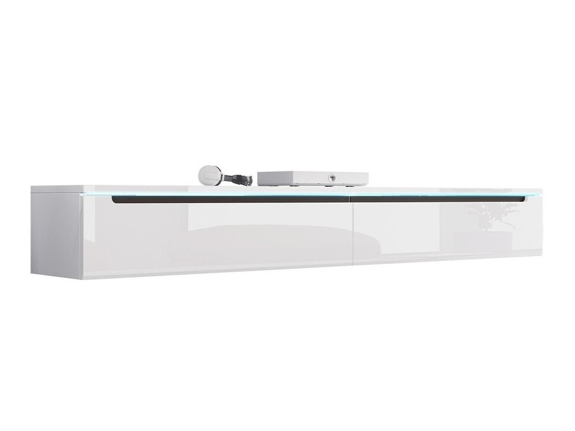 Mobile porta TV Sarasota 114 (Bianco + Bianco lucido)