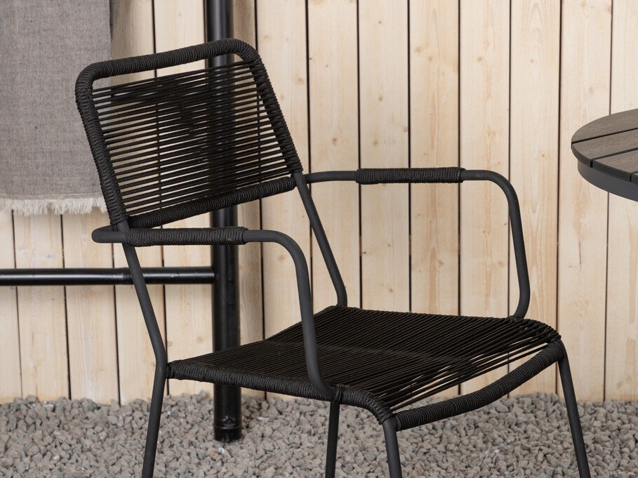 Tavolo e sedie set Dallas 3784 (Nero)