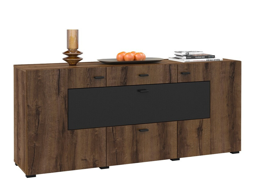 Cassettiera Mondalo 104 (Quercia del Monastery + Nero opaco)