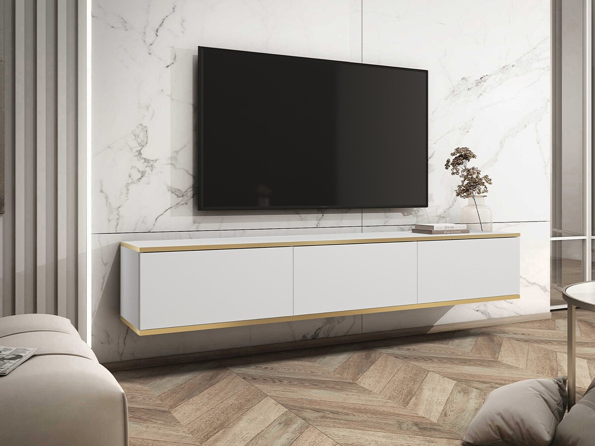 Mobile porta TV Princal (Bianco + D'oro)