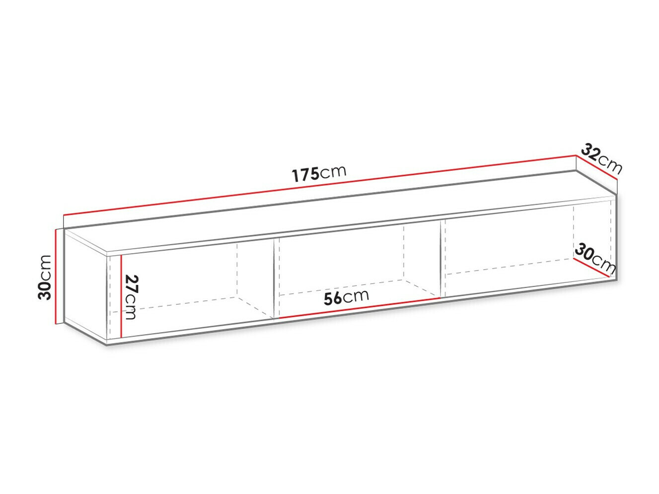 Mobile porta TV Princal I (Bianco + D'oro)