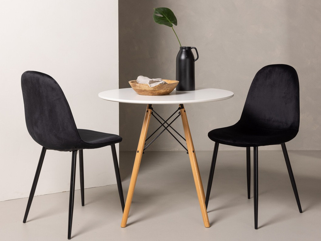 Set sala da pranzo Dallas 3790 (Nero + Aksominė Nero)