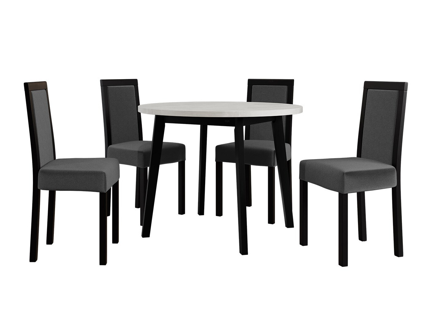 Set sala da pranzo Victorville 256 (Bianco + Nero)
