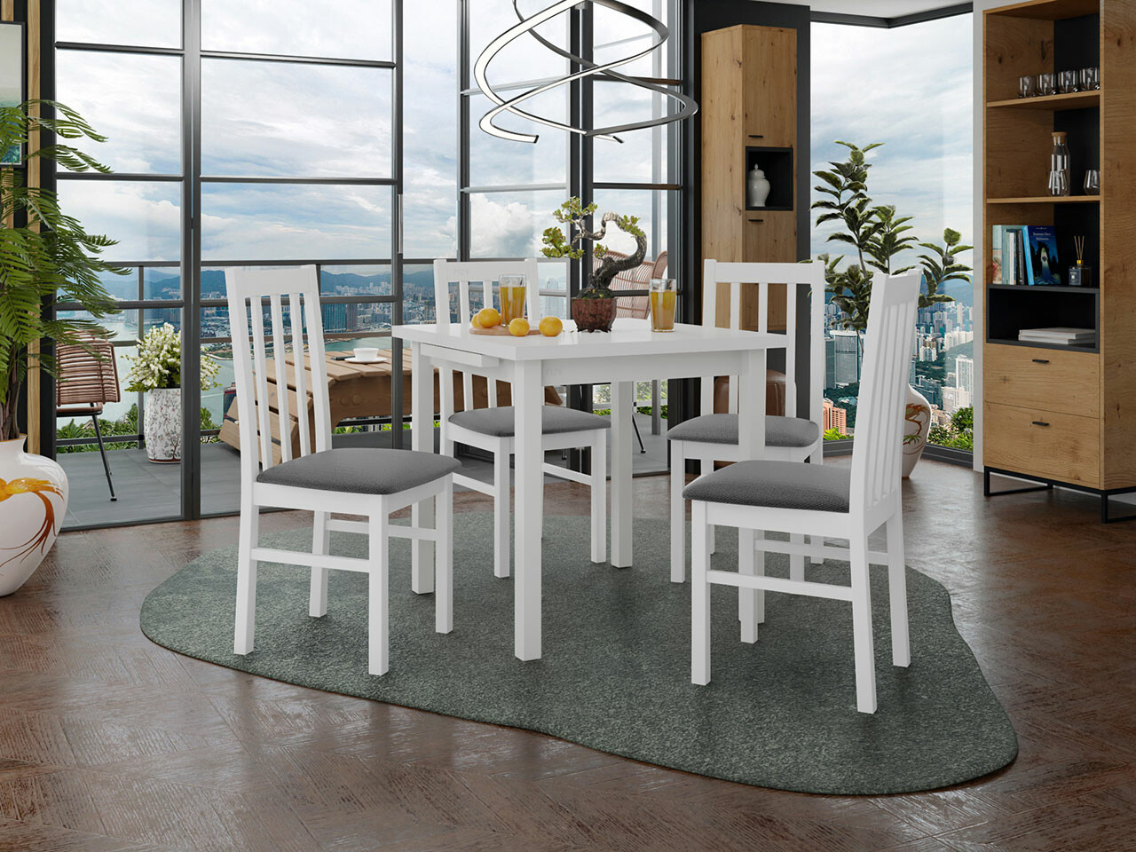 Set sala da pranzo Victorville 263 (Bianco)