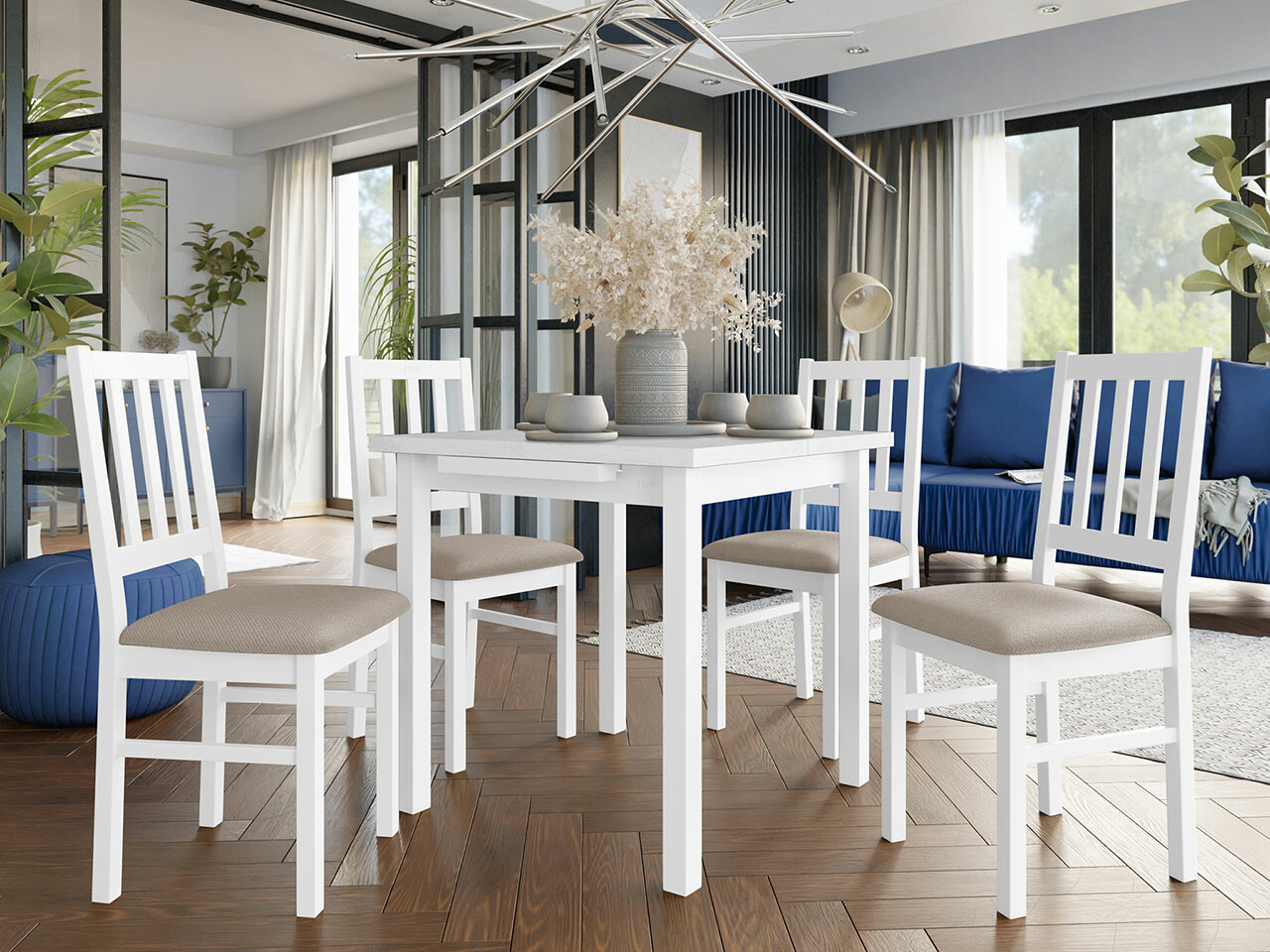 Set sala da pranzo Victorville 275 (Bianco)