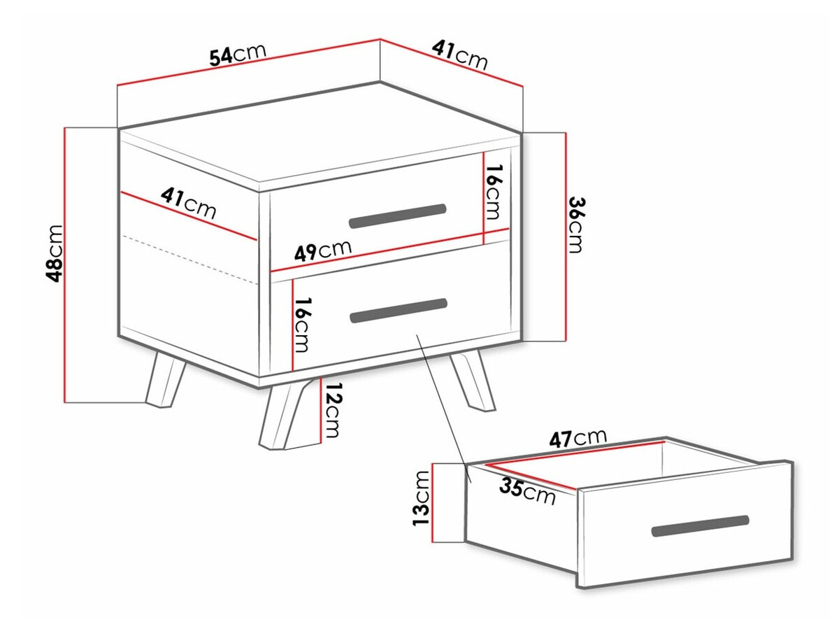 Comodino Rosa (Verde + D'oro)