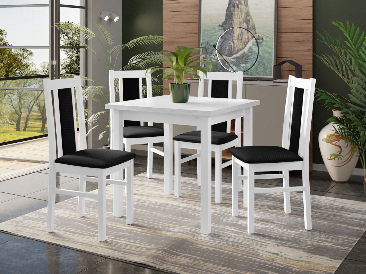 Set sala da pranzo Victorville 279 (Bianco)