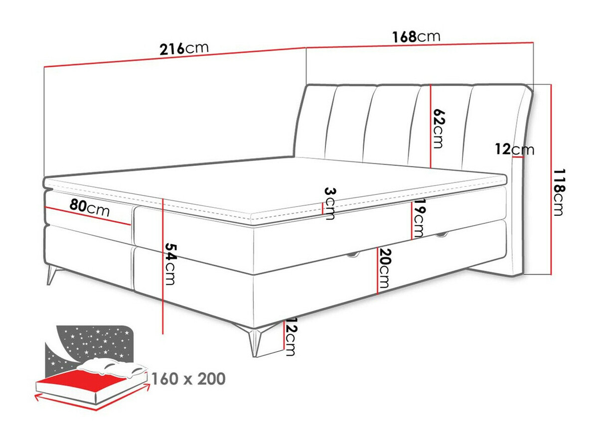 Letto continentale ComfiDream Onauna (Fresh 11)