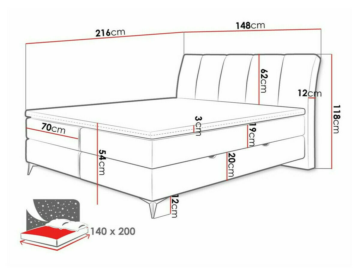 Letto continentale ComfiDream Onauna (Fresh 32)