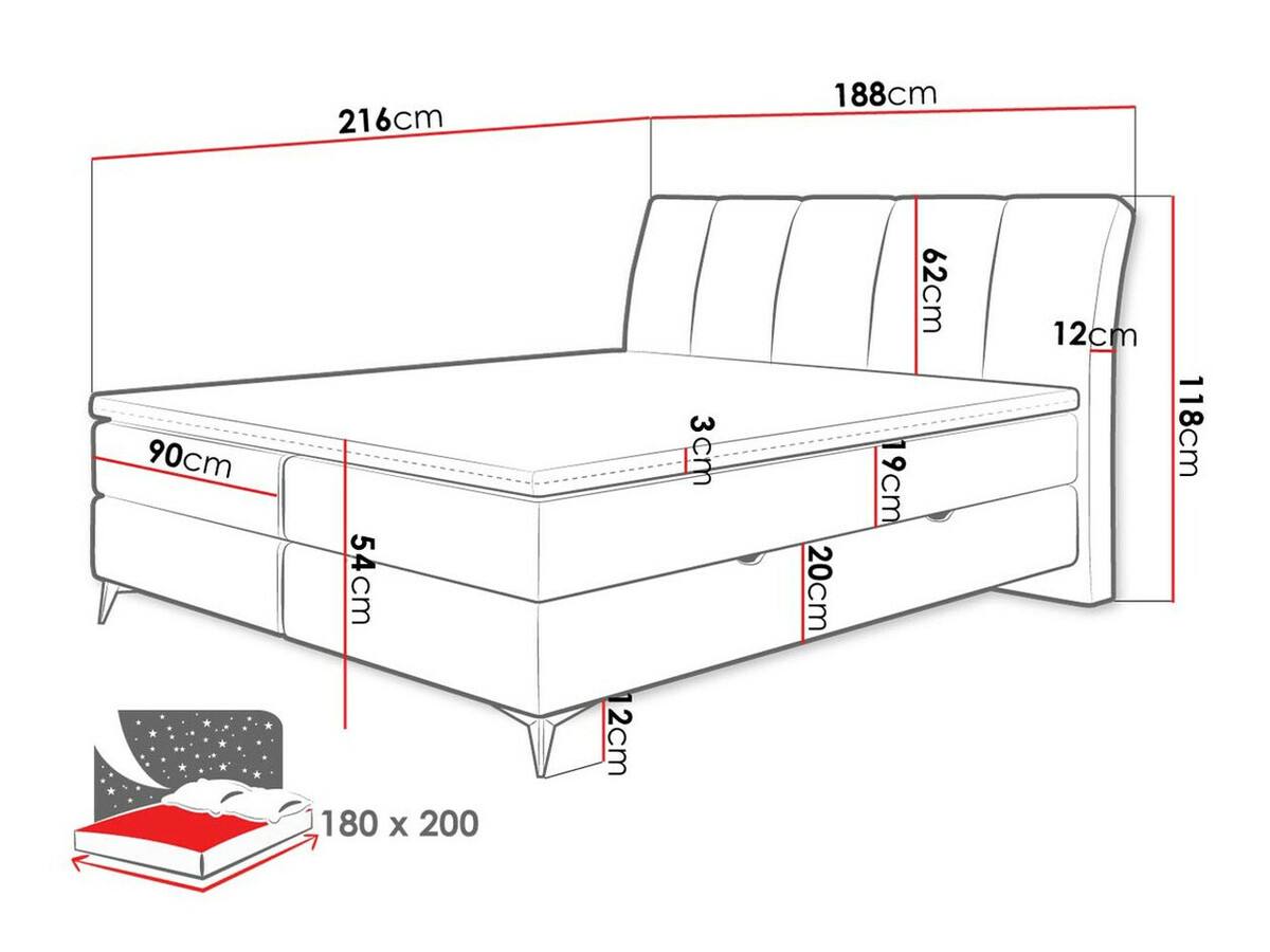 Letto continentale ComfiDream Onauna (Fresh 32)