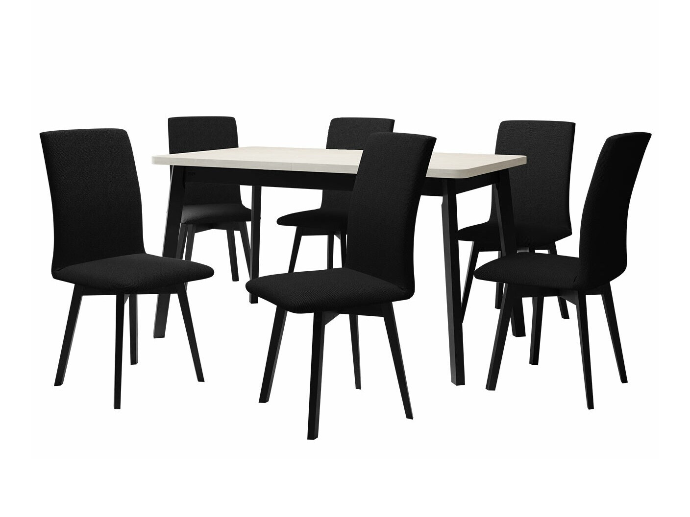 Set sala da pranzo Victorville 292 (Bianco + Nero)