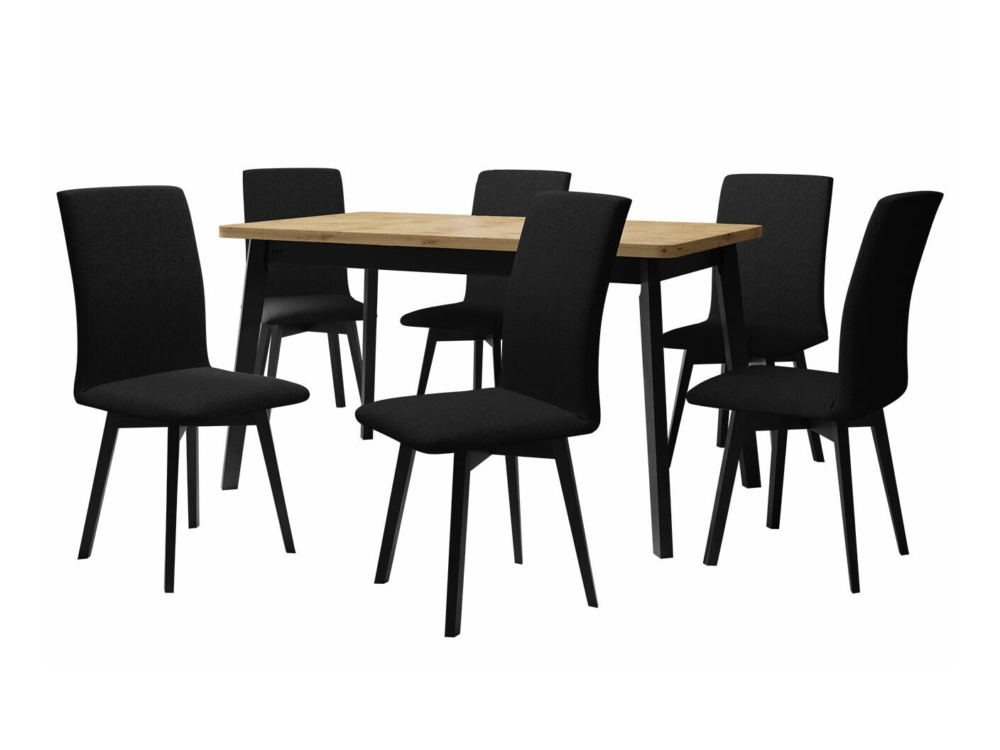 Set sala da pranzo Victorville 292 (Rovere Artisan + Nero)