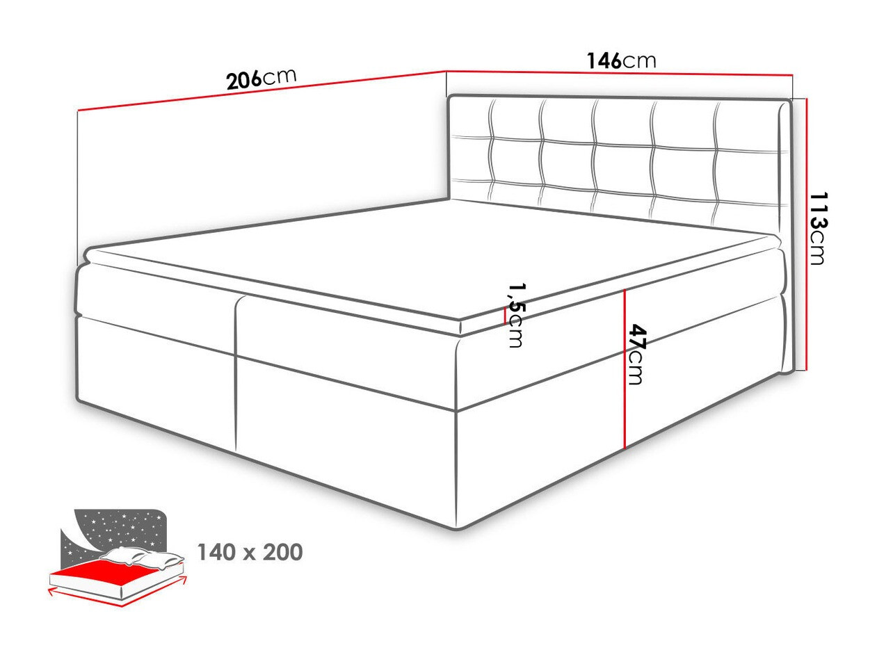 Letto continentale Comfivo Gaudens (Kronos 09)